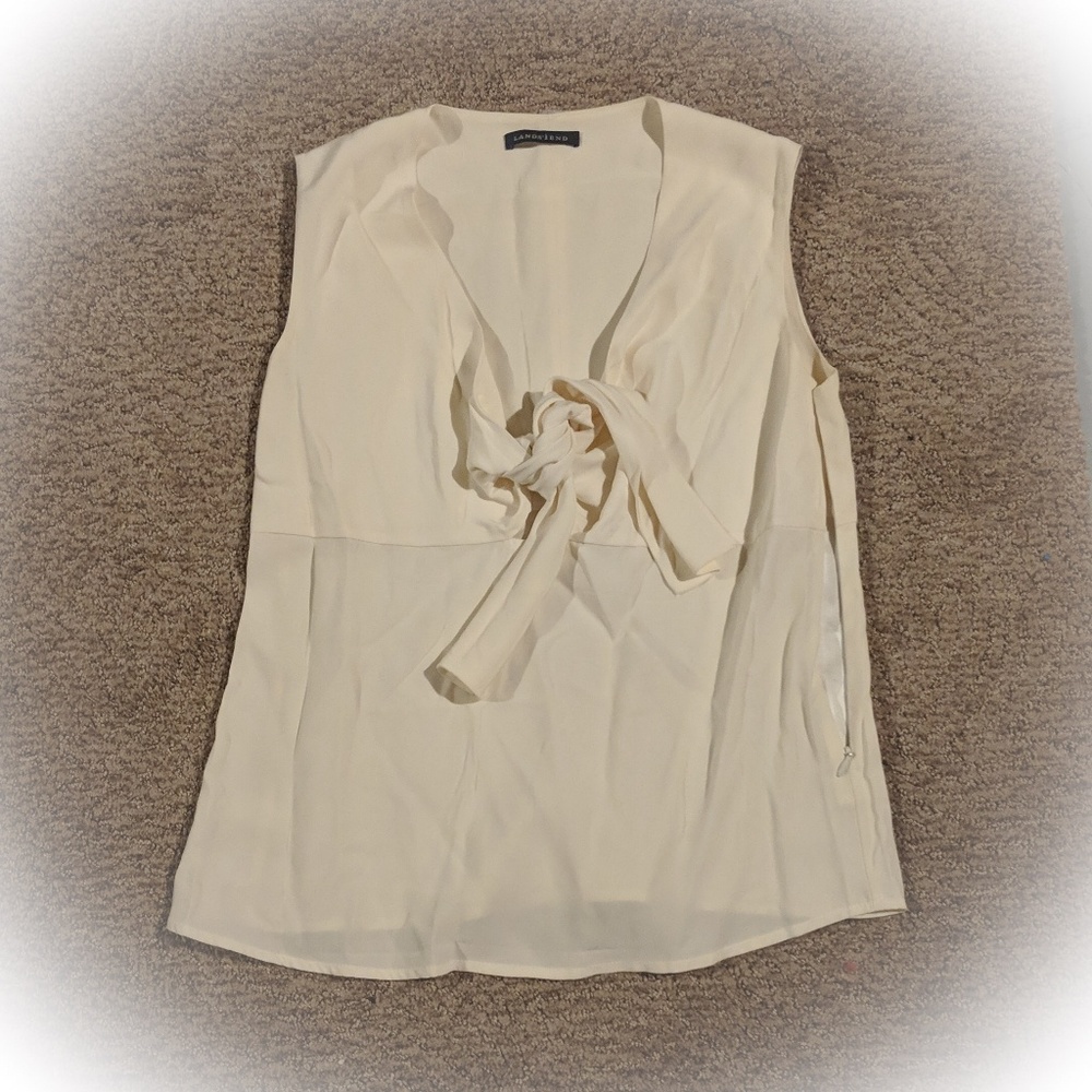 Silk Tie-front, Ivory